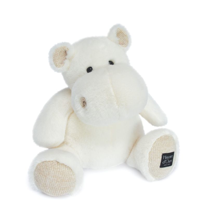  - peluche hippopotame blanc 40 cm 